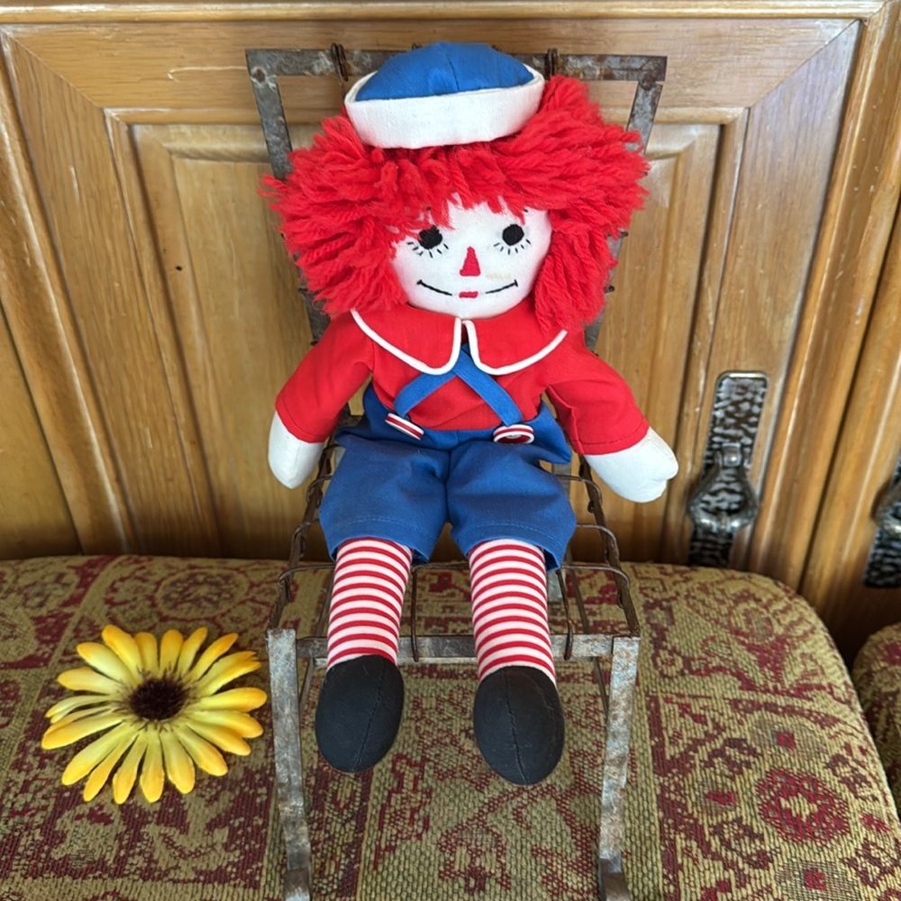 ❤️ Raggedy Andy Doll; Adorable! Perfect for Play, Room or “Under the Tree” Decor